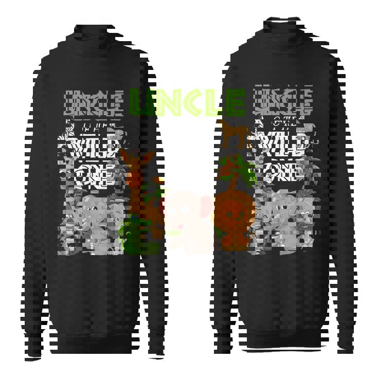 Uncle Of The Wild One Zoo Birthday Safari Jungle Animal Sweatshirt