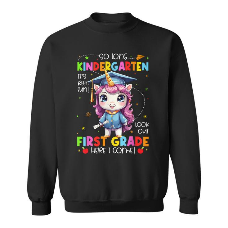Unicorn So Long Kindergarten Graduation Last Day Of School Sweatshirt
