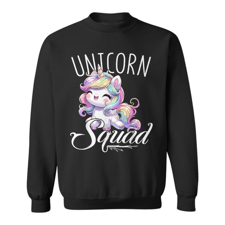 Unicorn Squad Birthday Party Cute Unicorn Sweatshirt