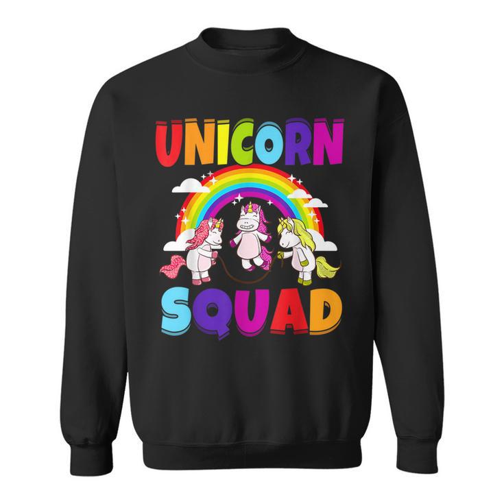 Unicorn Squad Jump Rope Unicorns Humor Cute Sweatshirt