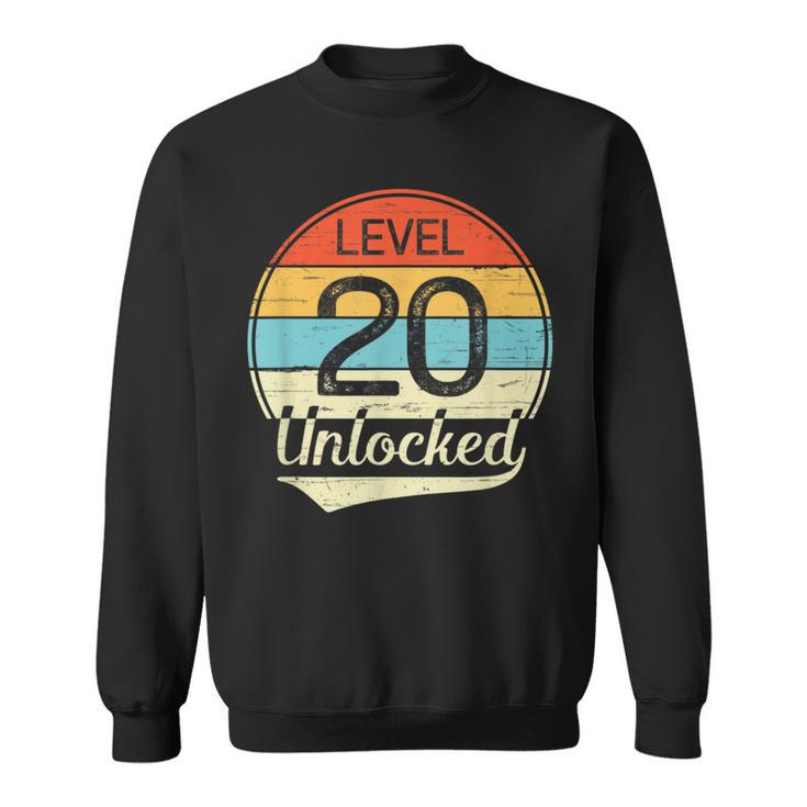 Unlocked Level 20 Birthday Vintage Sweatshirt