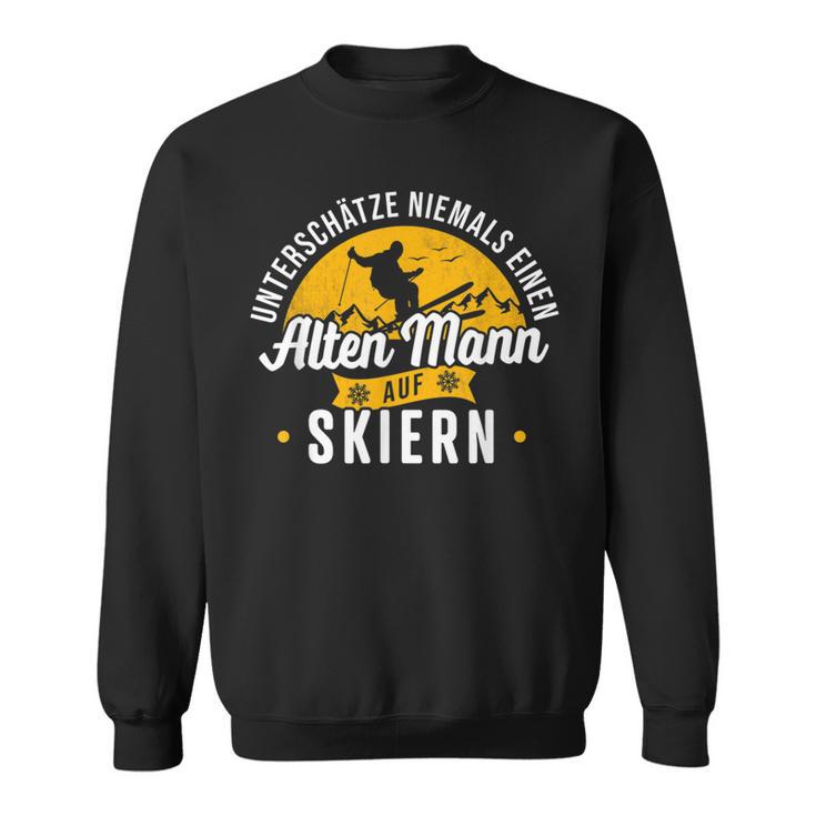 Unterschatzniemals Einen Alte Mann Auf Skiern Unterschatz Niemals Eine Sweatshirt