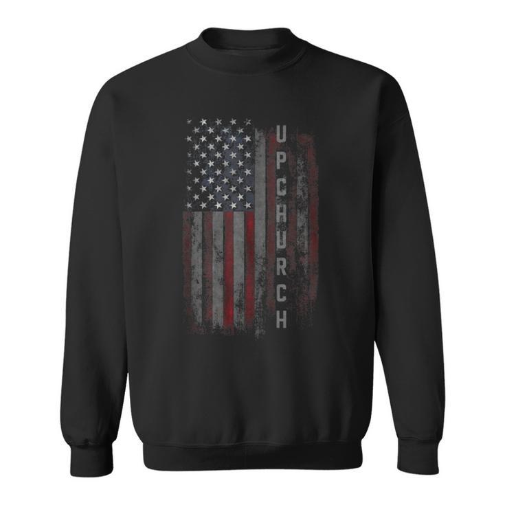 Upchurch Family American Flag Sweatshirt | Mazezy