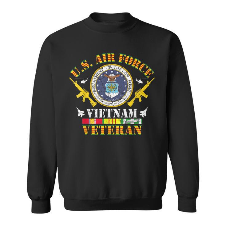 Us Air Force Vietnam Veteran Vintage Flag Veterans Day Mens Sweatshirt