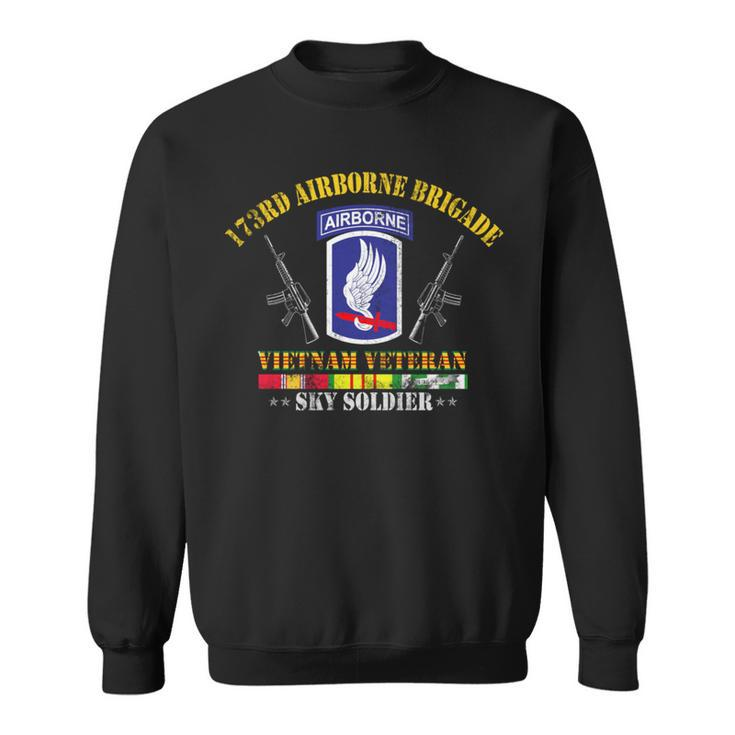 US Army 173Rd Airborne Brigade Vietnam Veteran Flag Vintage Sweatshirt