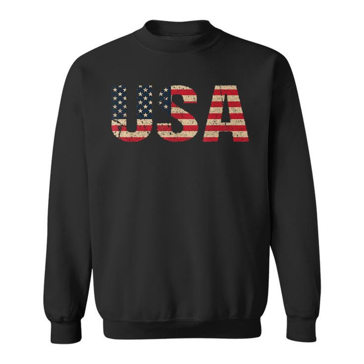 Usa Flag 4Th Of July American Flag Independence Day Vintage Sweatshirt