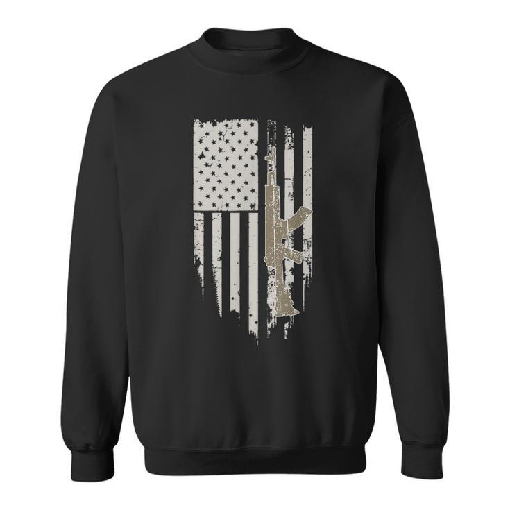 Usa Flag Guns Weapons Rifles 2A Amendment Fathers Day Sweatshirt