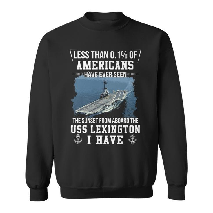 Uss Lexington Cv 16 Cva 16 Cvt 16 Sunset Sweatshirt