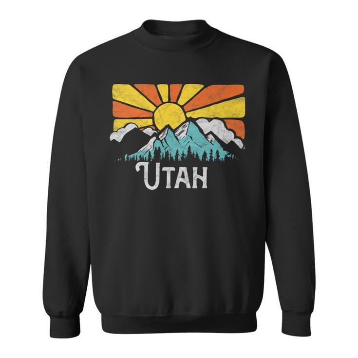 Utah Retro Mountains & Sun Eighties Style Vintage Sweatshirt