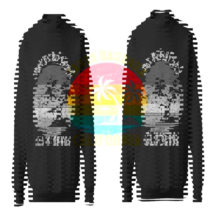 Vacaciones Familiaresintage Retro California Santa Barbara Beach Camisa de entrenamiento