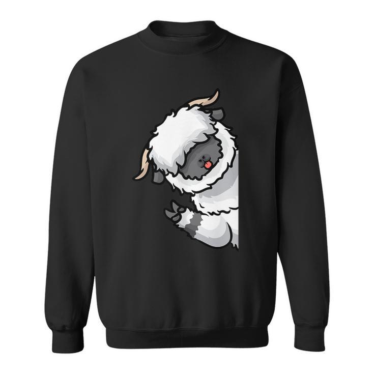 Valais Blacknose Sheep On Side Walliser Schwarznasenschaf Sweatshirt