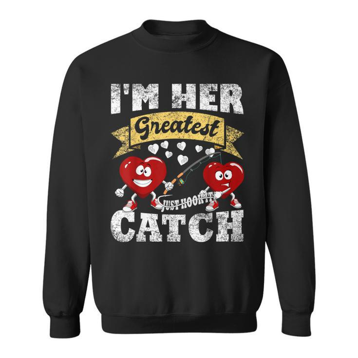 Valentines Day For Him & Her Matching Couples Fishing Sweatshirt