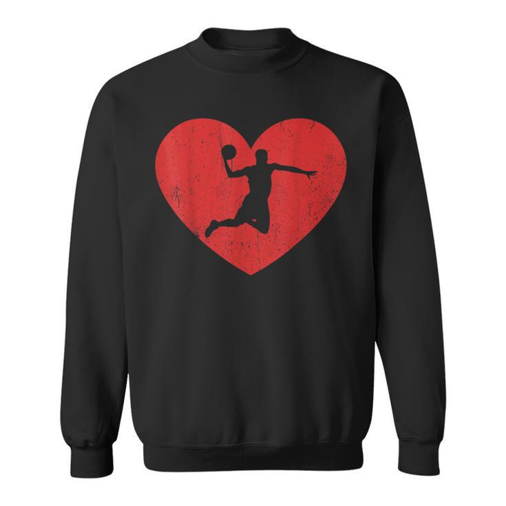 Valentines Day Love For Basketball Lovers Sweatshirt