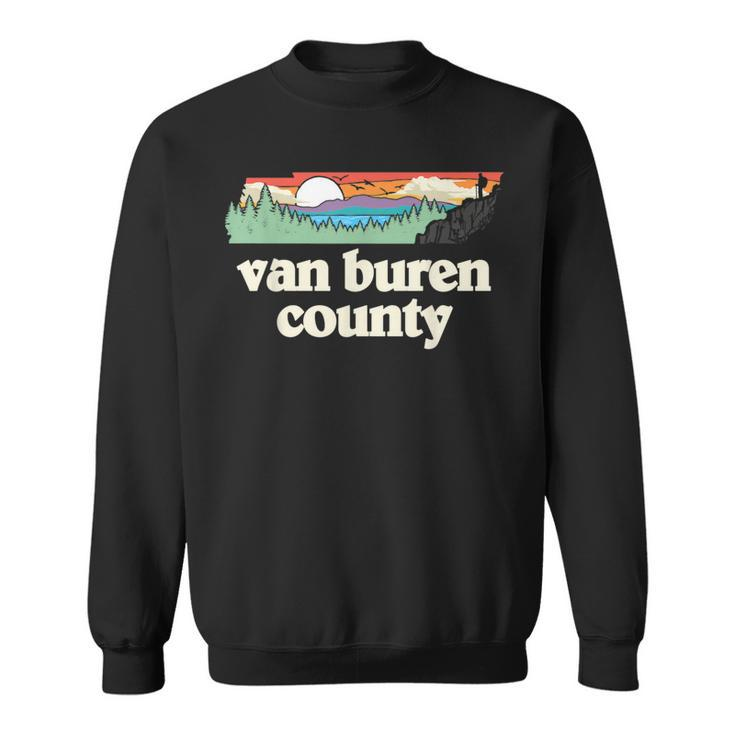 Van Buren County Tennessee Outdoors Retro Nature Graphic Sweatshirt