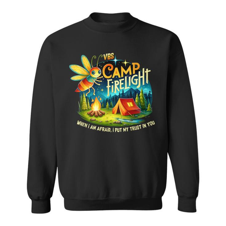 Vbs Camp Firework 2024 Camp Firelight Vacation Bible School Sweatshirt