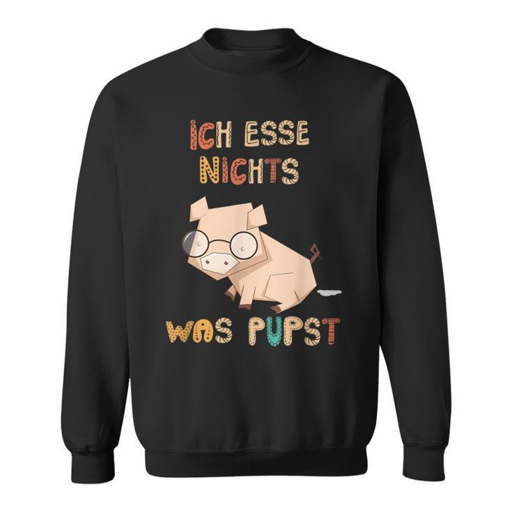 Vegetarianegan Ich Esse Nichts Was Pupstegan Sweatshirt