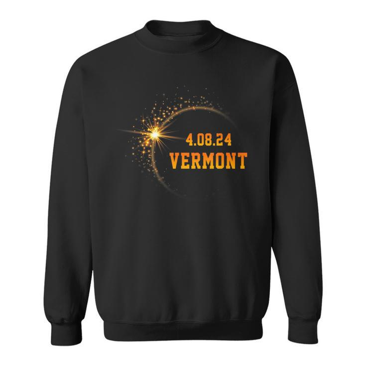 Vermont Of Usa Total Solar Eclipse April 8Th 2024 Sweatshirt