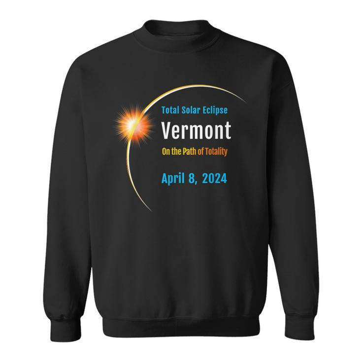 Vermont Vt Total Solar Eclipse 2024 1 Sweatshirt