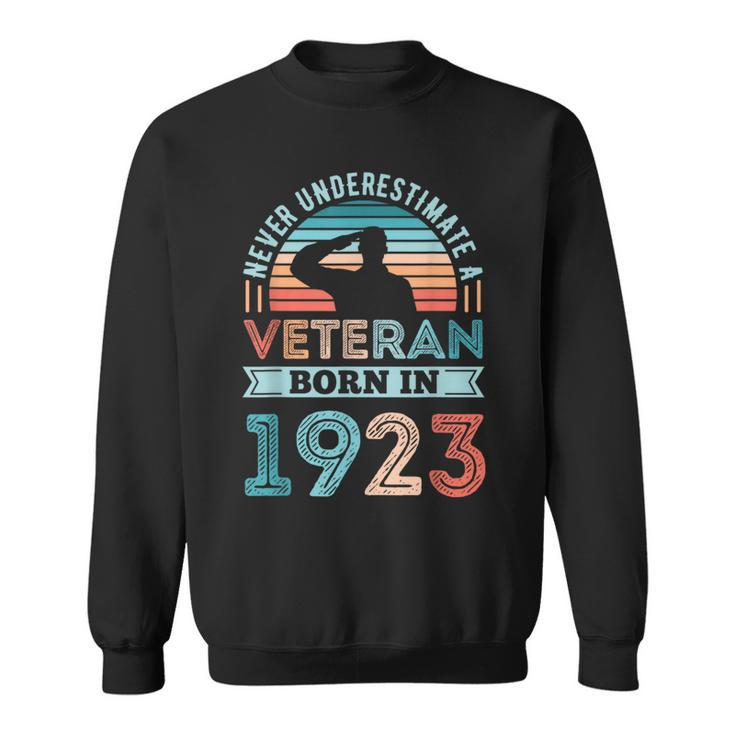 Veteran Born In 1923 100Th Birthday Military Sweatshirt