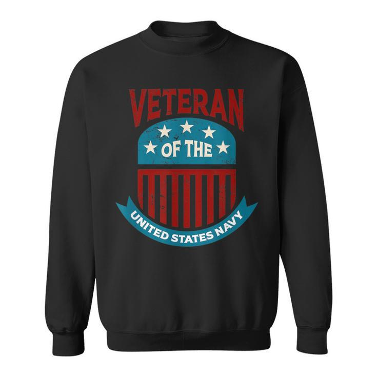 Veteran Us Navy Patriotic Memorial Day Short Sleeve Graphic Sweatshirt