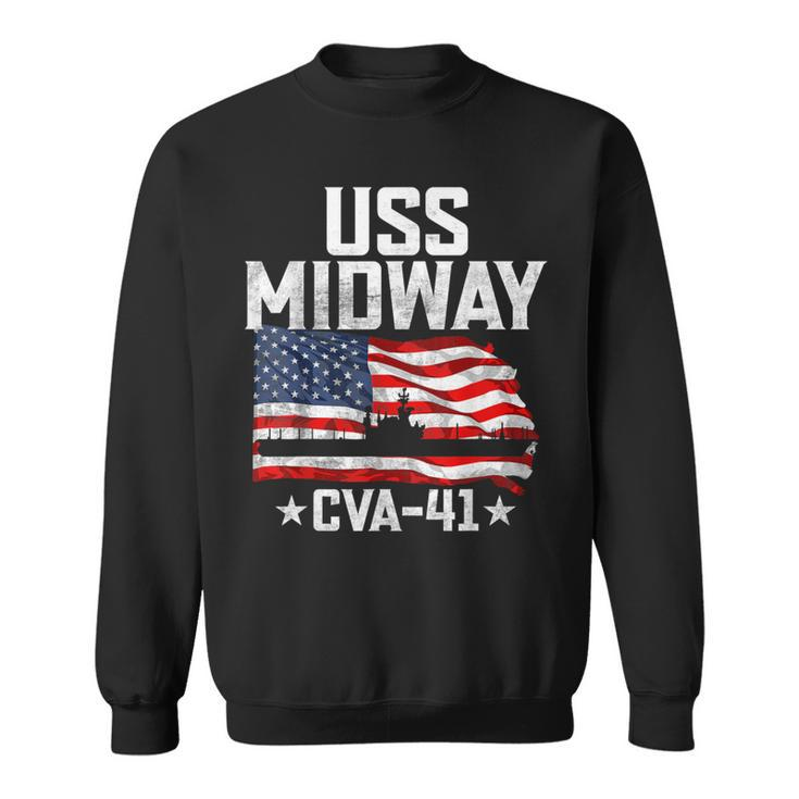 Veterans Day Uss Midway Cva-41 Armed Forces Soldiers Army Sweatshirt