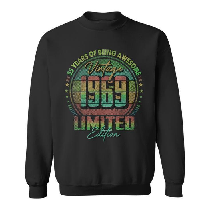 Vintage 1969 Limited Edition 55 Year Old 55Th Birthday Sweatshirt