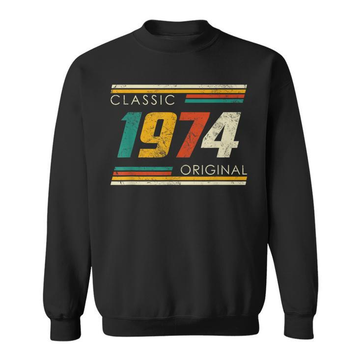 Vintage 1974 Made In 1974 50Th Birthday 50 Years Old Sweatshirt