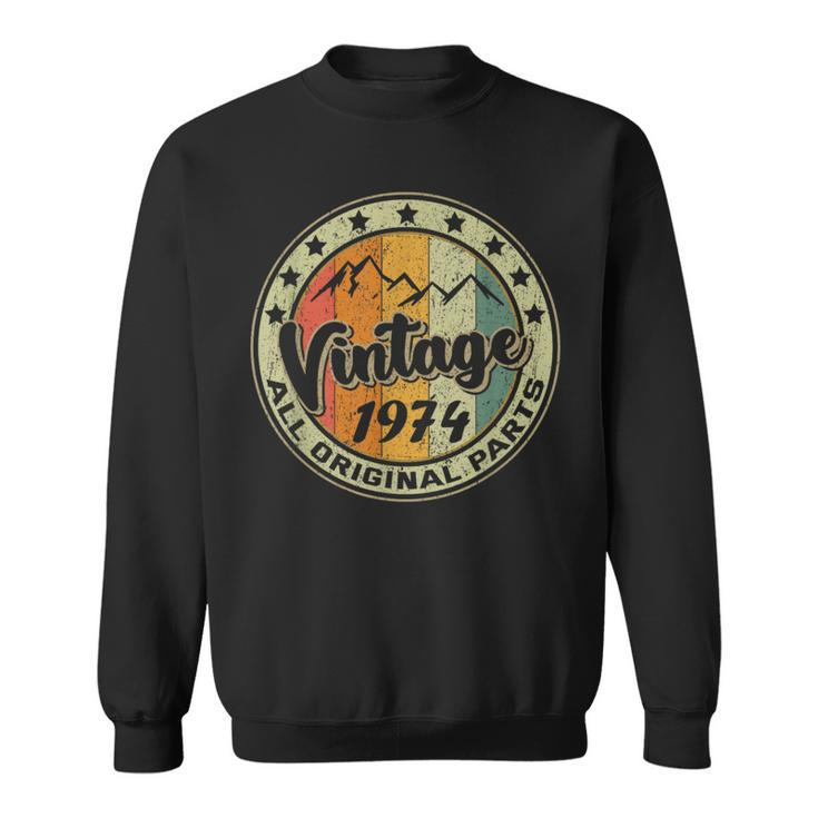 Vintage 1974 Retro 50 Year Old 50Th Birthday Sweatshirt