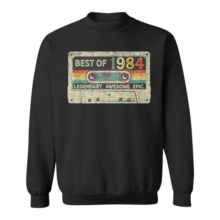 Vintage 1984 Limited Edition Cassette Tape 38Th Birthday Sweatshirt