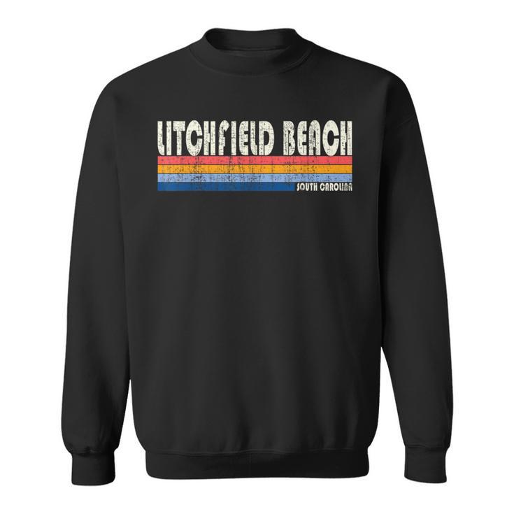 Vintage 70S 80S Style Litchfield Beach Sc Sweatshirt