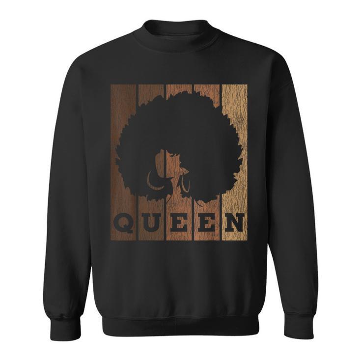 Vintage African Afro Queen Pride Melanin Black Queen Girl Sweatshirt