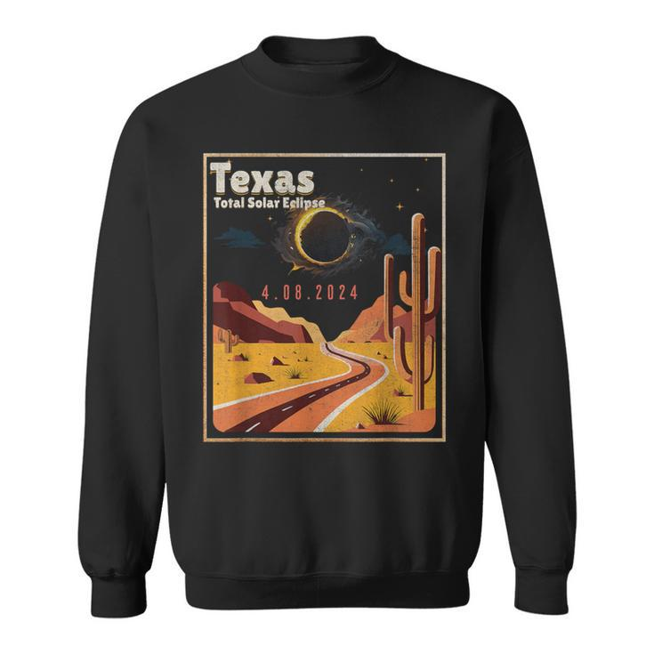 Vintage America Totality Texas Total Solar Eclipse 40824 Sweatshirt