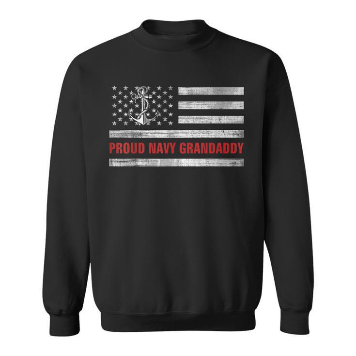 Vintage American Flag Proud Navy Grandaddy Veteran Day Sweatshirt