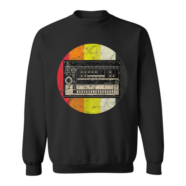 Vintage Analogue Drum Machine Retro Synth Synthesizer Studio Sweatshirt