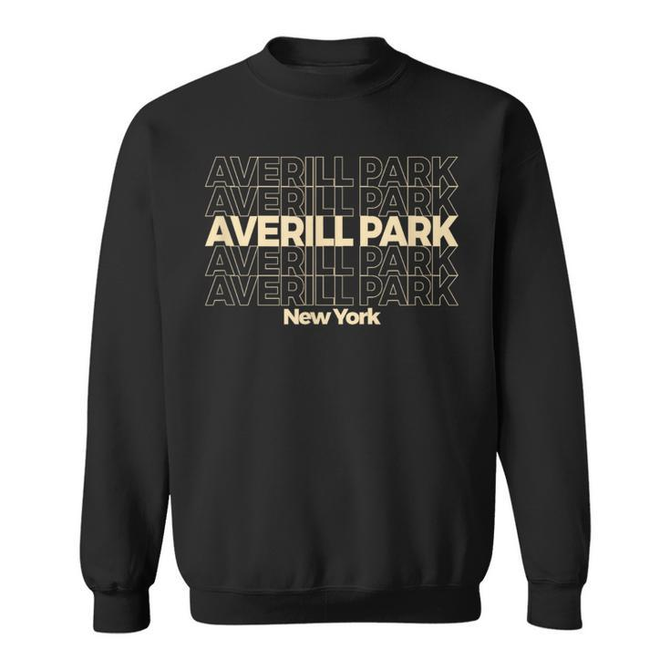 Vintage Averill Park New York Repeating Text Sweatshirt