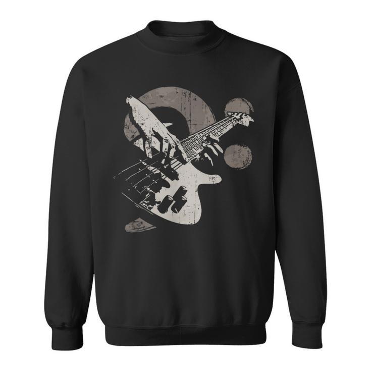 Vintage Bass Guitar Clef For Bassist Player Sweatshirt