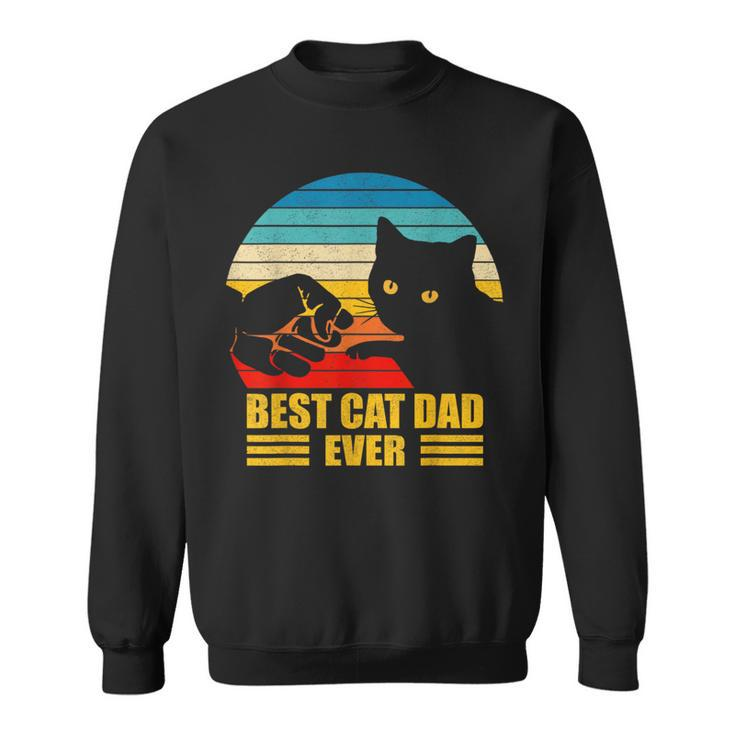 Vintage Best Cat Dad Ever Cat Daddy Father Day Sweatshirt