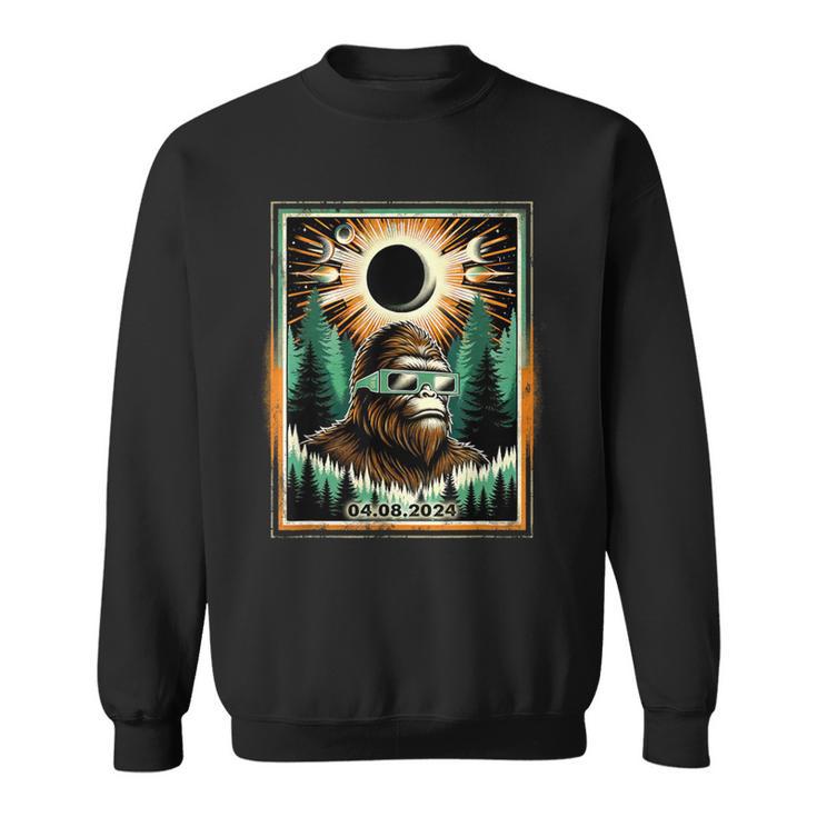 Vintage Bigfoot Total Solar Eclipse 2024 Sasquatch Sweatshirt