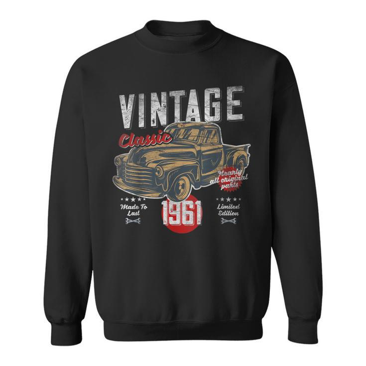 Vintage Born 1961 Birthday Classic Retro Pick-Up Sweatshirt