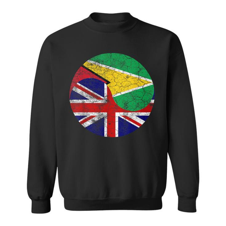 Vintage British & Guyanese Flags Uk And Guyana Sweatshirt