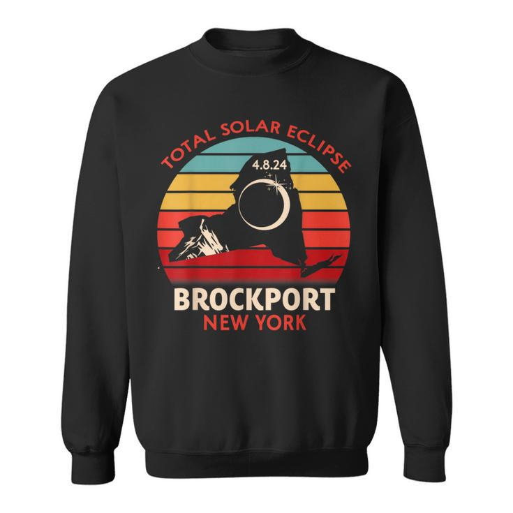 Vintage Brockport New York Total Solar Eclipse 2024 Sweatshirt