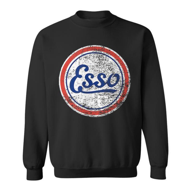 Vintage Car Esso Gas Station And Womens Sweatshirt