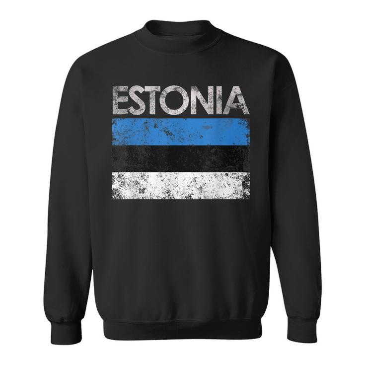 Vintage Estonia Estonian Flag Pride Sweatshirt