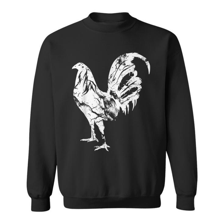 Vintage Game Fowl Rooster Gallero Distressed Sweatshirt