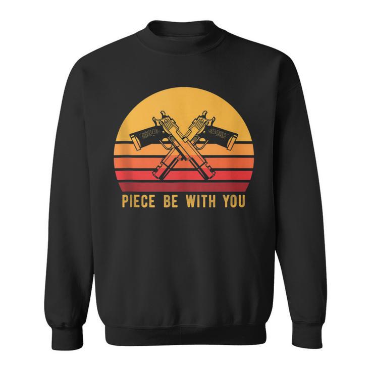 Vintage Gun Rights Firearm Piece Pun Second Amendment Pistol Sweatshirt