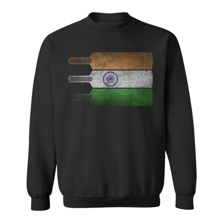 Vintage Indian Cricket Lover Print Swaraj Tiranga India Flag Sweatshirt