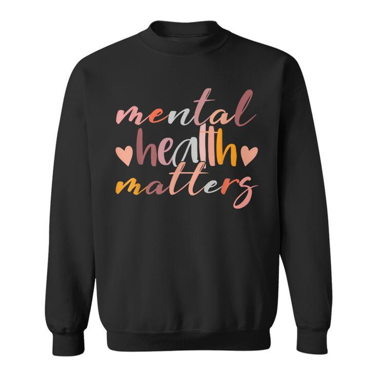 Vintage Mental Health Matter Christmas Birthday Father's Day Sweatshirt