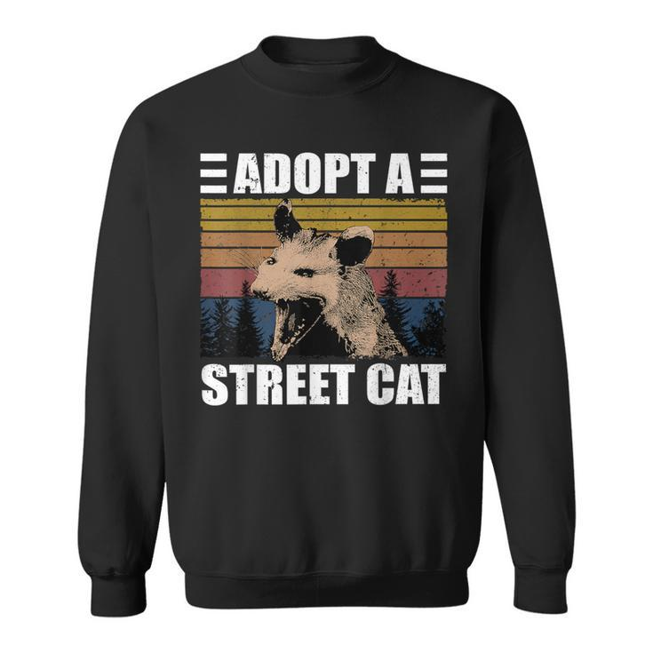 Vintage Opossum Possum Adopt A Street Cat Sweatshirt