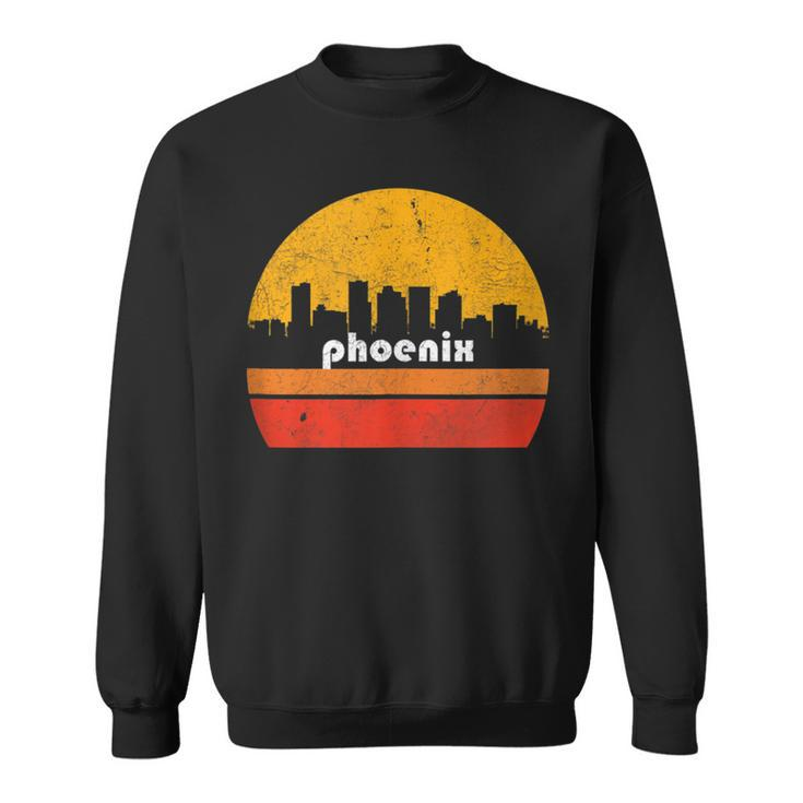 Vintage Phoenix Arizona City Skyline Retro Sunset Weathered Sweatshirt