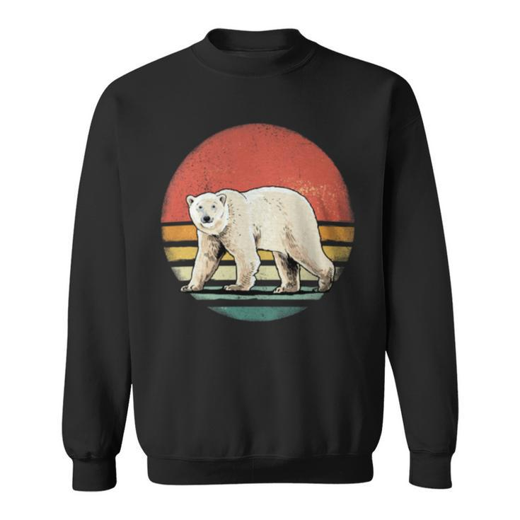Vintage Polar Bear Retro Arctic Animal Bear Lover Sweatshirt